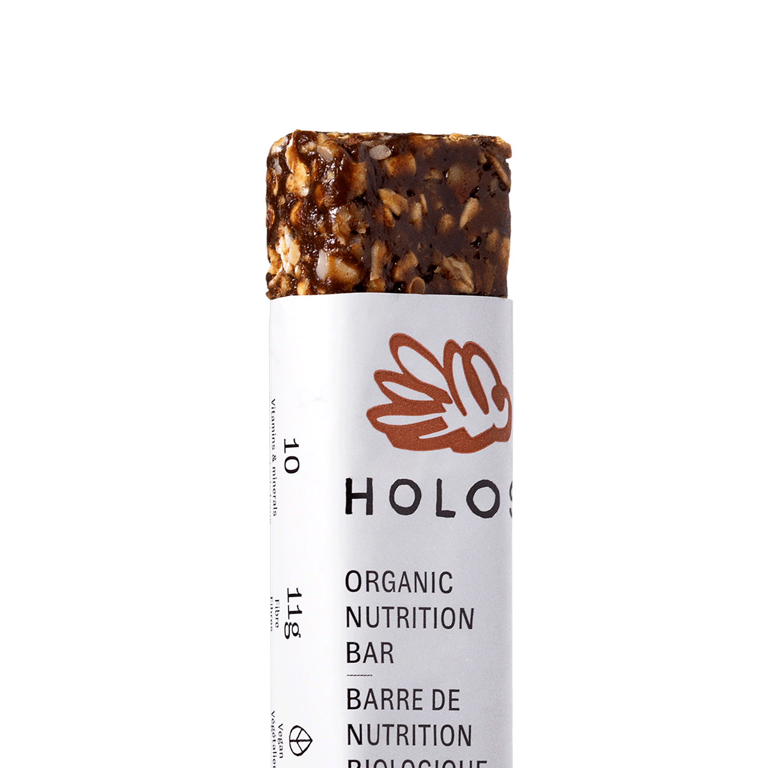 holos nutrition bar cocoa+hazelnut half pack